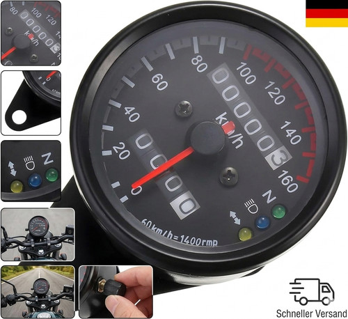 160 12v gps motorrad - km/h,